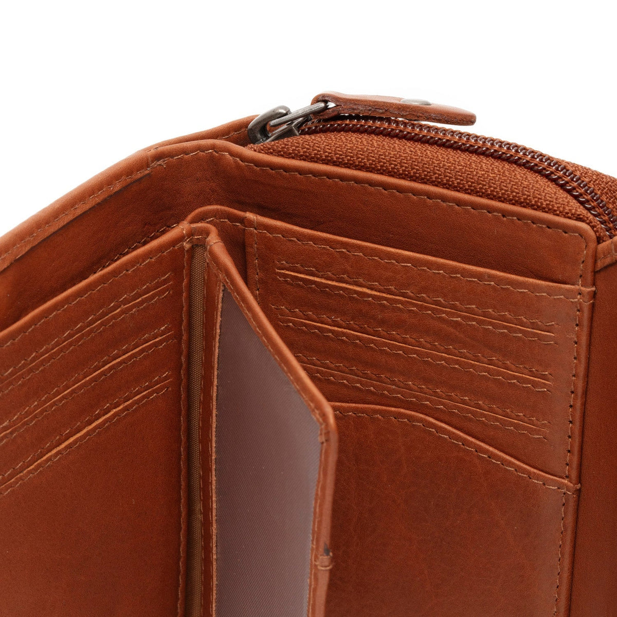 
Cognac Leather Wallet Zelan, detail view 3