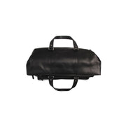 Lazio Full-Grain Leather Weekender Bag para Mulher - Structured Side Profile Showing Gusset Depth &amp; Expansion Capacity