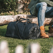 
Melbourne Mala de viagem de fim de semana - Perfil lateral estruturado com fole espaçoso
