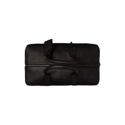 Portsmouth Full-Grain Leather Weekender Bag para Mulher - Structured Side Profile Showing Gusset Depth &amp; Expansion Capacity