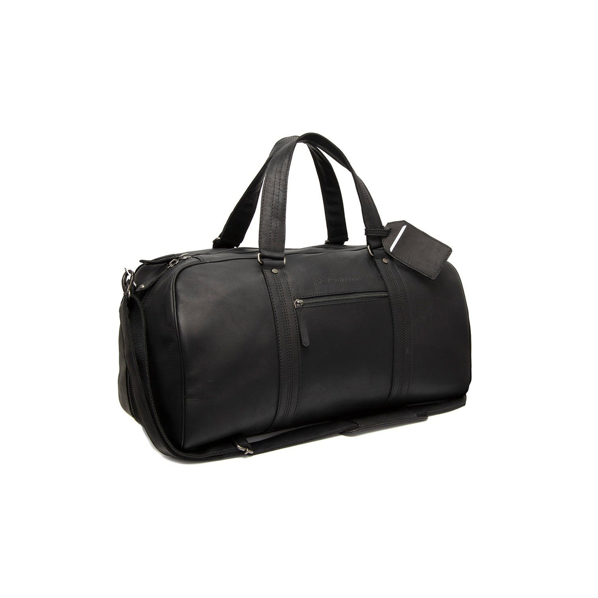 Rivaro Full-Grain Leather Weekender Bag para Mulher in Classic 100% Full-Grain Leather - Full Exterior Front Profile View | Buy Online
