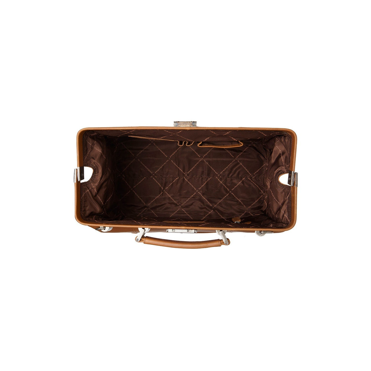 Solid Antique Brass Hardware &amp; Heavy-Duty Dual Zipper Detail on Texel Full-Grain Leather Weekender Bag para Mulher