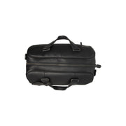Solid Antique Brass Hardware &amp; Heavy-Duty Dual Zipper Detail on Volenza Full-Grain Leather Weekender Bag para Mulher