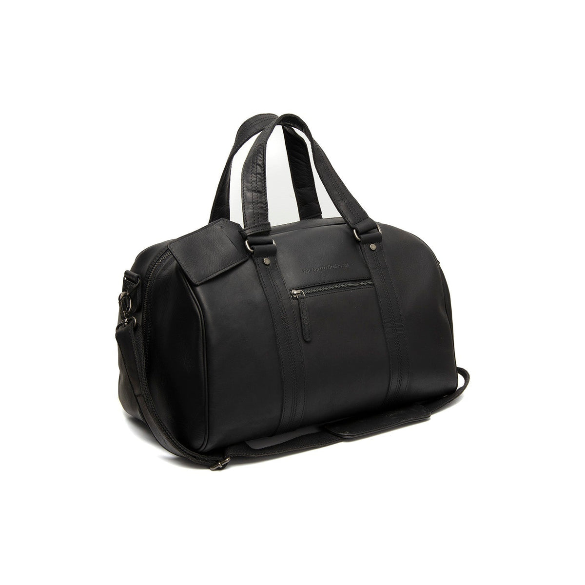 Volenza Full-Grain Leather Weekender Bag para Mulher in Classic 100% Full-Grain Leather - Full Exterior Front Profile View | Buy Online