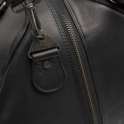 Volenza Full-Grain Leather Weekender Bag para Mulher - Structured Side Profile Showing Gusset Depth &amp; Expansion Capacity