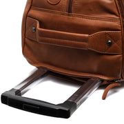 Cognac Leather Weekender Trolley Jayven para Mulher, detail view 1