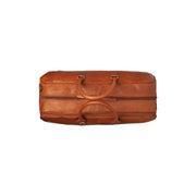 Cognac Leather Weekender Trolley Jayven para Mulher, detail view 5