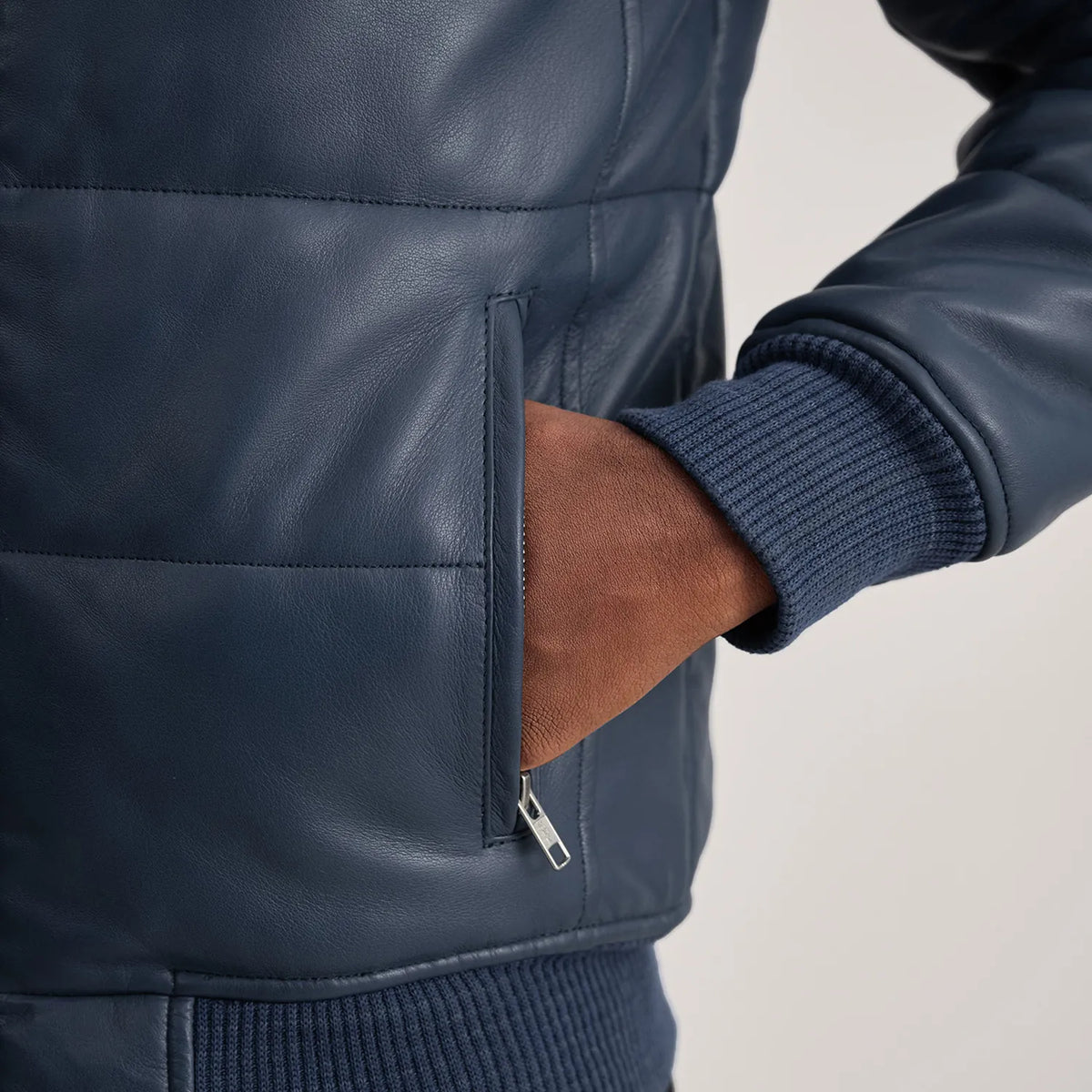 Lucas Blusão Bomber de Couro para Homem – alternate product view 6