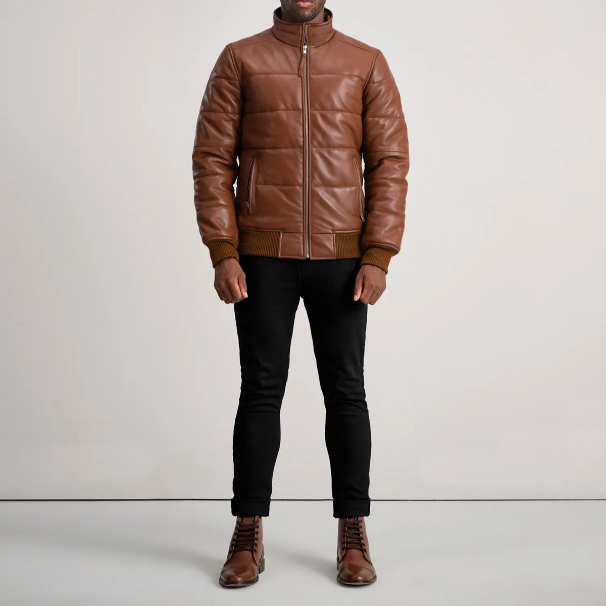 Lucas Blusão Bomber de Couro para Homem – alternate product view 3