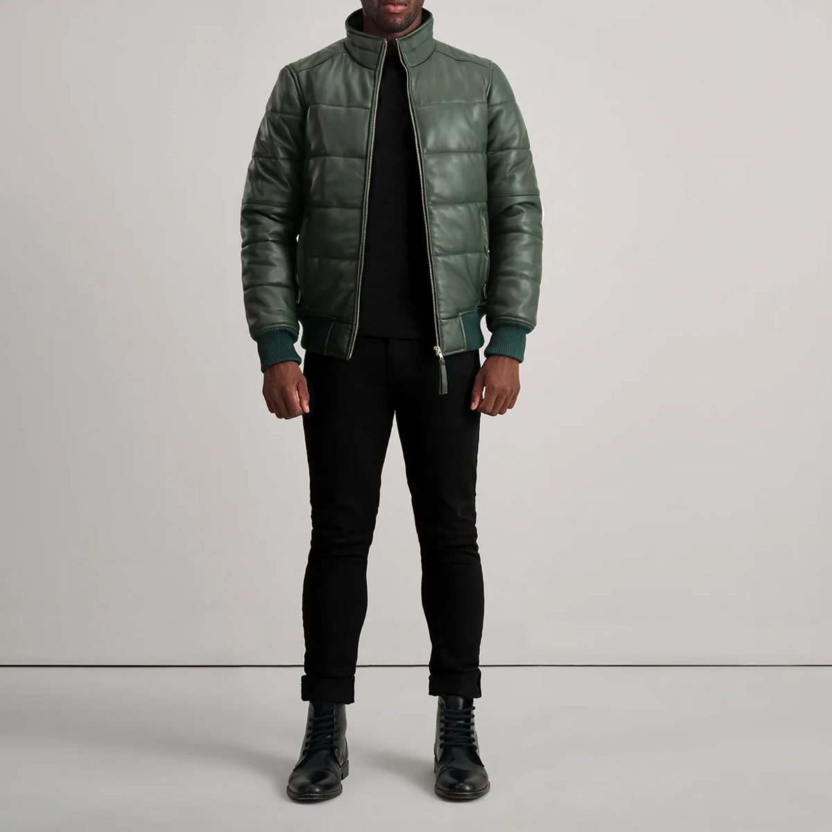 Lucas Blusão Bomber de Couro para Homem – alternate product view 3