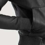 
Luna Hooded Jaqueta Bomber de Couro para Mulher – alternate product view 6