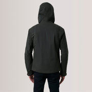 Close-Up Detail of Hooded &amp; Zipper with placket Hardware on Marlo Olive Canvas Hooded Work Blusão de Couro para Homem For Men