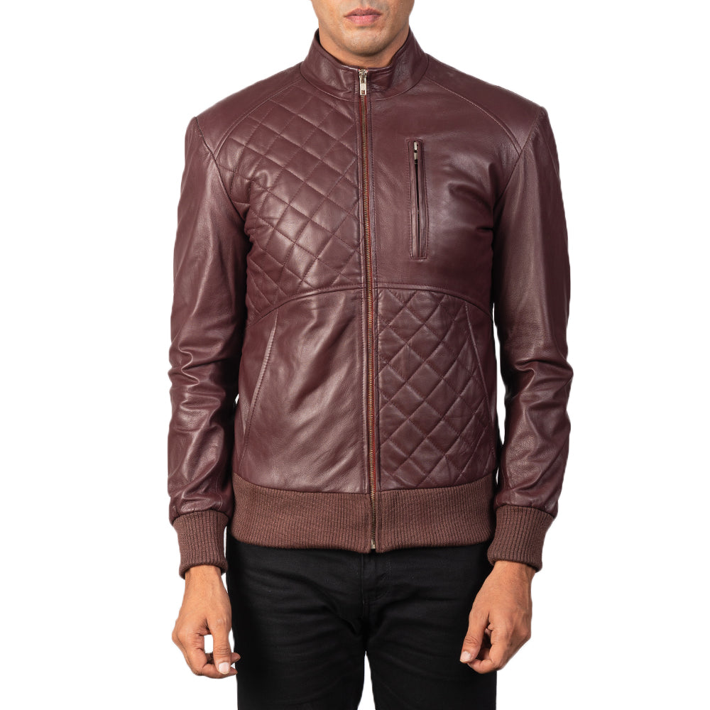 Moda Blusão Bomber de Couro para Homem – alternate product view 3