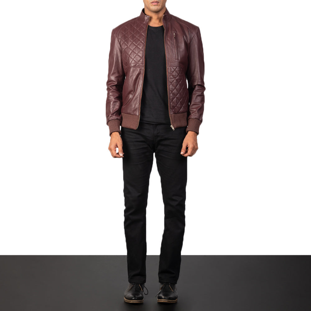 Moda Blusão Bomber de Couro para Homem – alternate product view 4