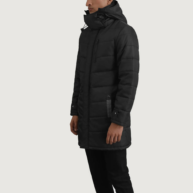 Moore Preto Hooded Parka para Homem
