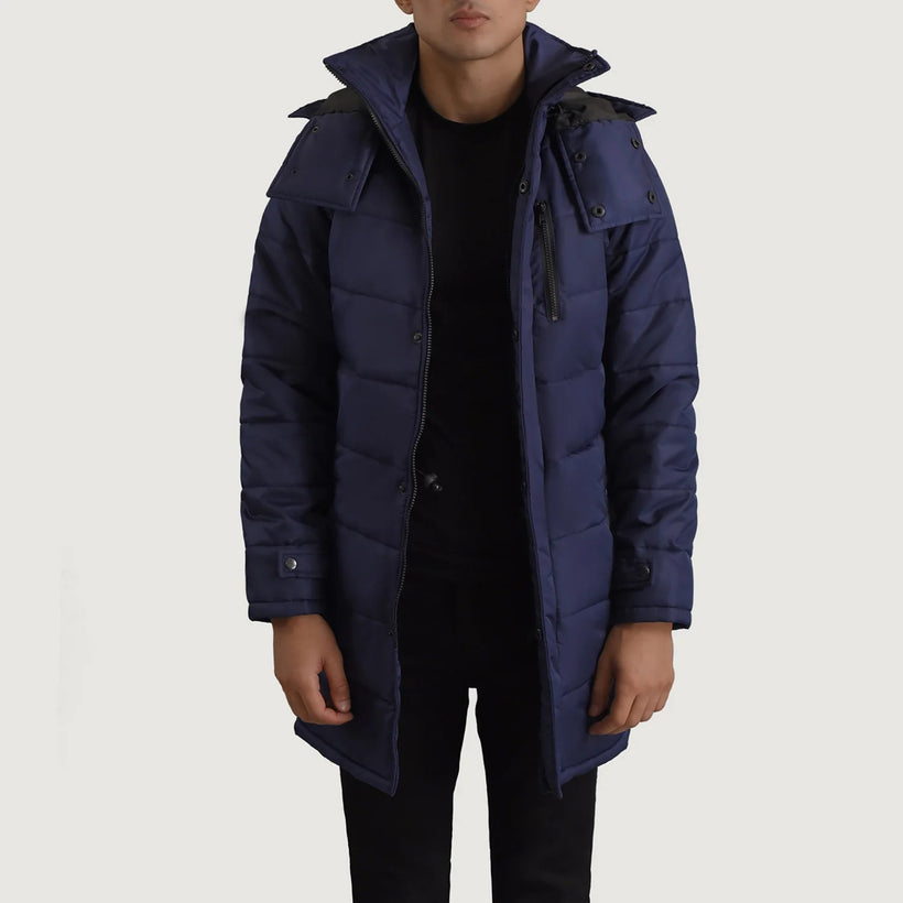 Moore Azul Hooded Parka para Homem
