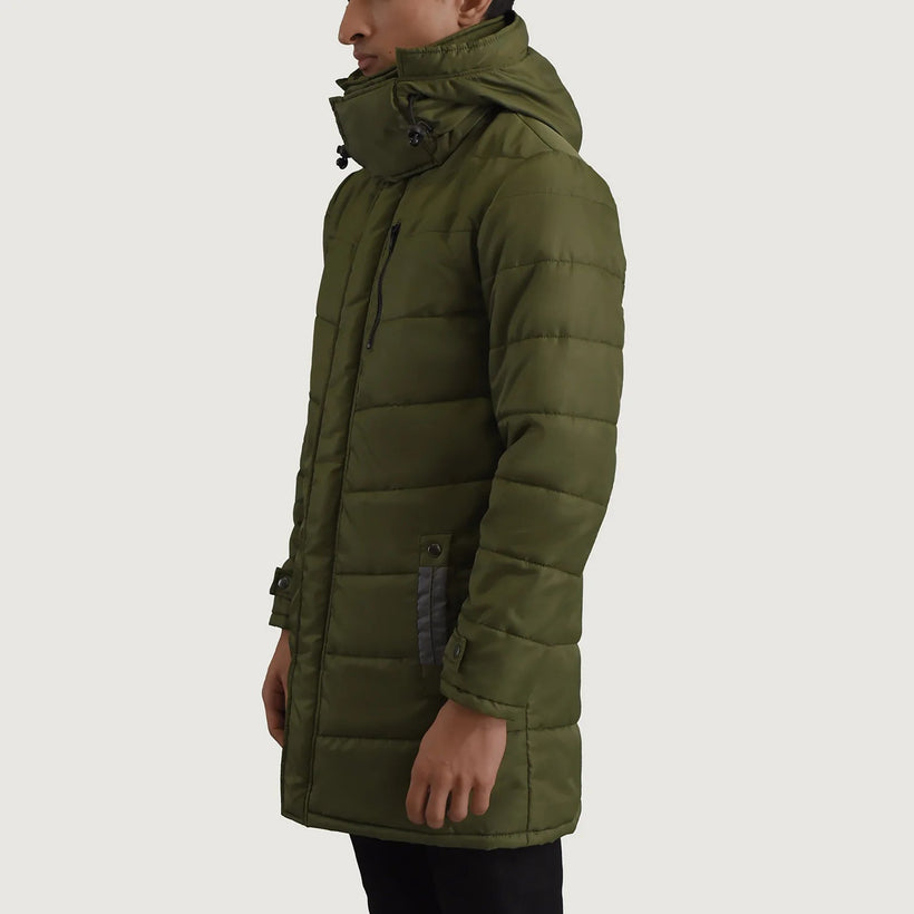 Moore Verde Hooded Parka para Homem