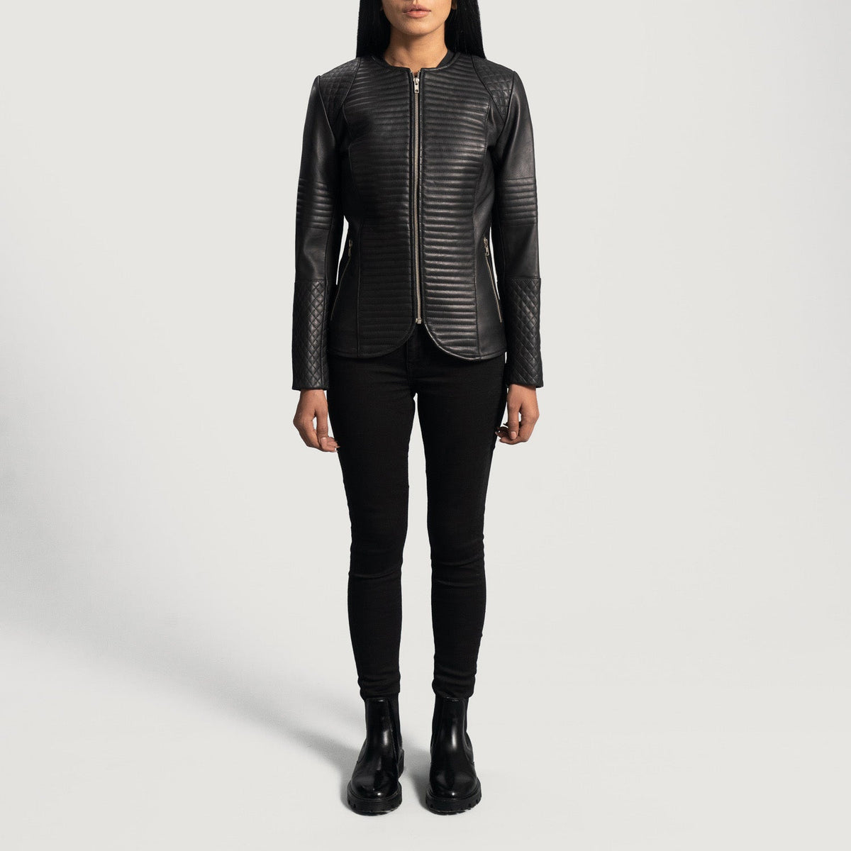 Nexi Acolchoado Blusão de Couro para Mulher – alternate product view 3