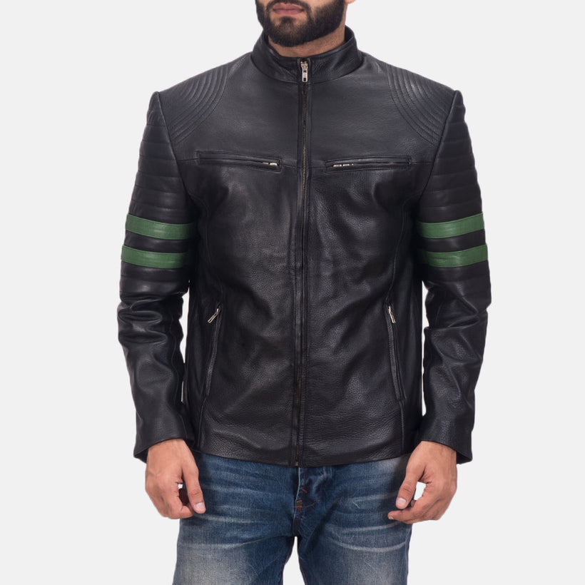 Night Trooper Jaqueta de Couro para Homem
