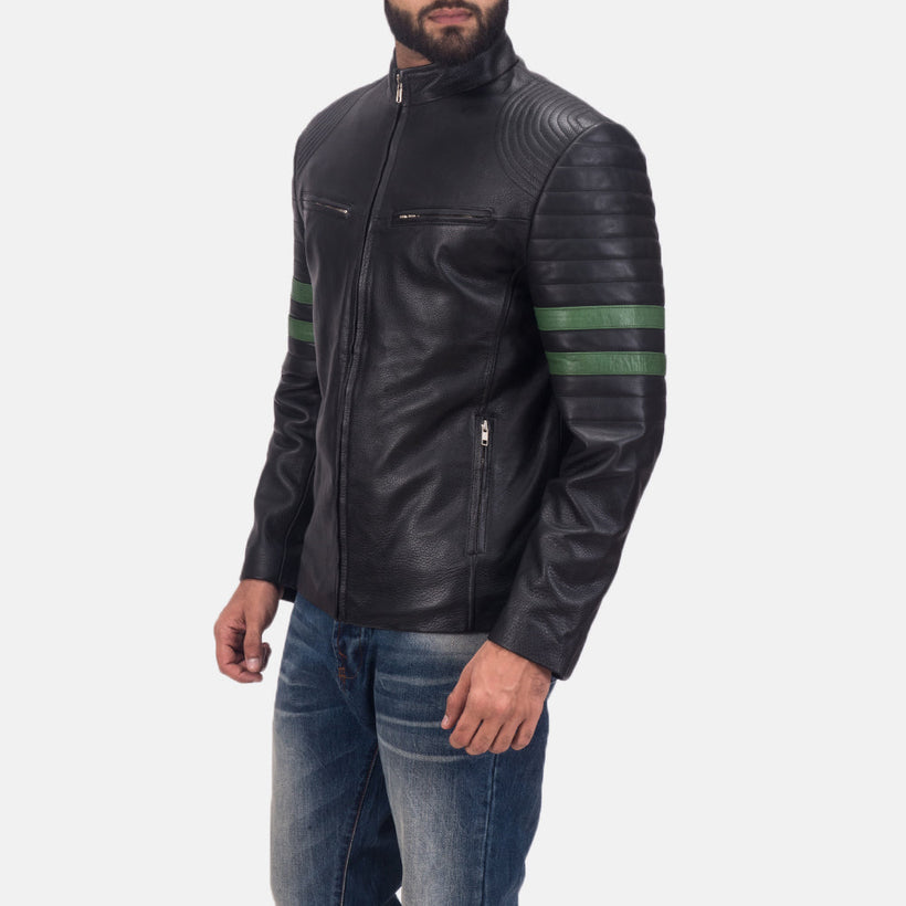 Night Trooper Jaqueta de Couro para Homem