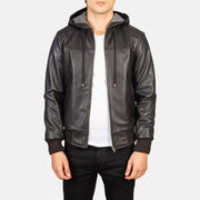 Nintenzo Blusão Bomber de Couro para Homem – alternate product view 1