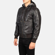 Nintenzo Blusão Bomber de Couro para Homem – alternate product view 2