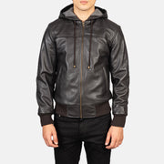 Nintenzo Blusão Bomber de Couro para Homem – alternate product view 4