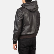 Nintenzo Blusão Bomber de Couro para Homem – alternate product view 5