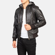 Nintenzo Blusão Bomber de Couro para Homem – alternate product view 6