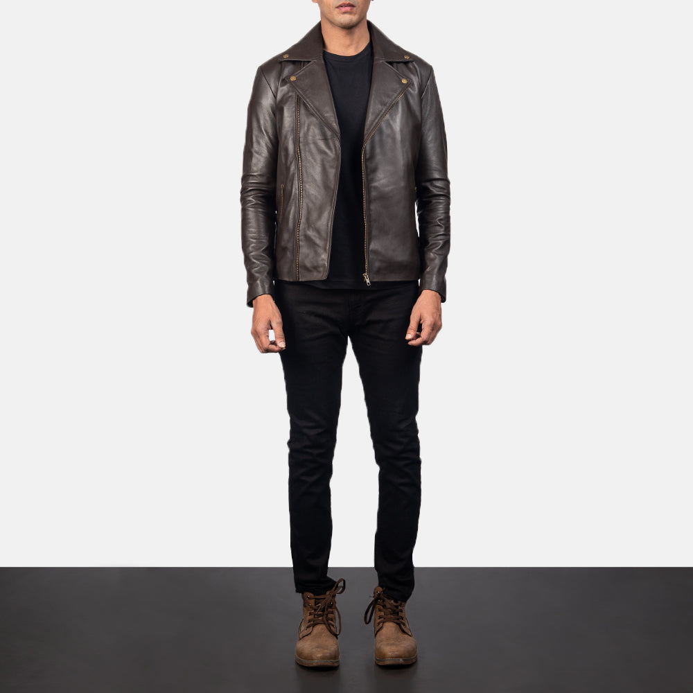 Noah Blusão Biker de Couro para Homem – alternate product view 4