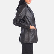Norma Blazer de Couro para Mulher – alternate product view 3