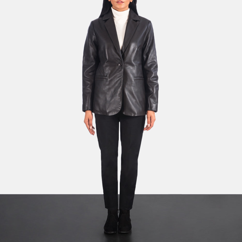 Norma Blazer de Couro para Mulher – alternate product view 4