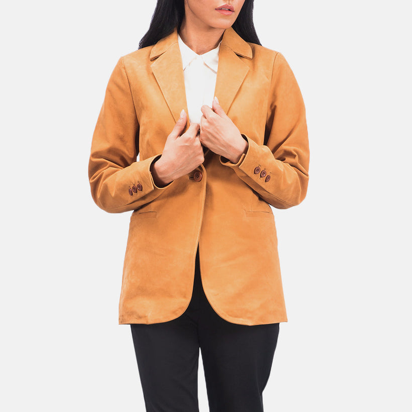 Norma Blazer de Couro para Mulher