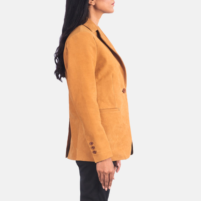 Norma Blazer de Couro para Mulher