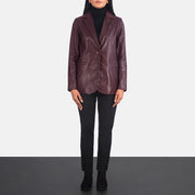 Norma Blazer de Couro para Mulher – alternate product view 3