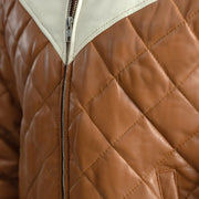 
Norman Jaqueta de Couro Caramelo Puffer Jaqueta de Couro para Homem – alternate product view 6