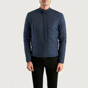 Men's Nyle Acolchoado Windbreaker Blusão de Couro para Homem - Lateral Side Profile View Showing Sleeve Cut &amp; Athletic Taper Fit