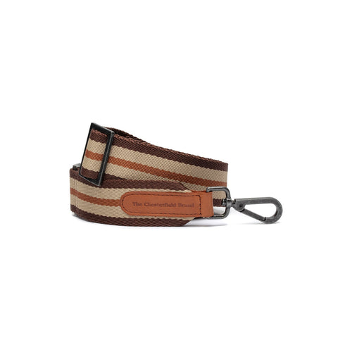 Beige Shoulder Strap in Classic 100% Full-Grain Leather - Front Profile View & Tailored Silhouette | Buy Online