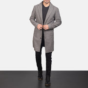 
Petrillo Grey Wool Single Breasted Casaco em Couro para Homem in Grey Synthetic Wool - Vista frontal e silhueta ajustada | Comprar online