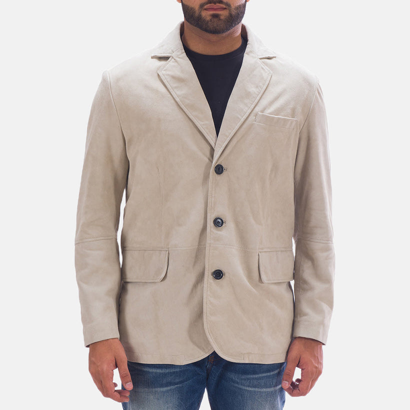Professor By Day Suede Blazer de Couro para Homem
