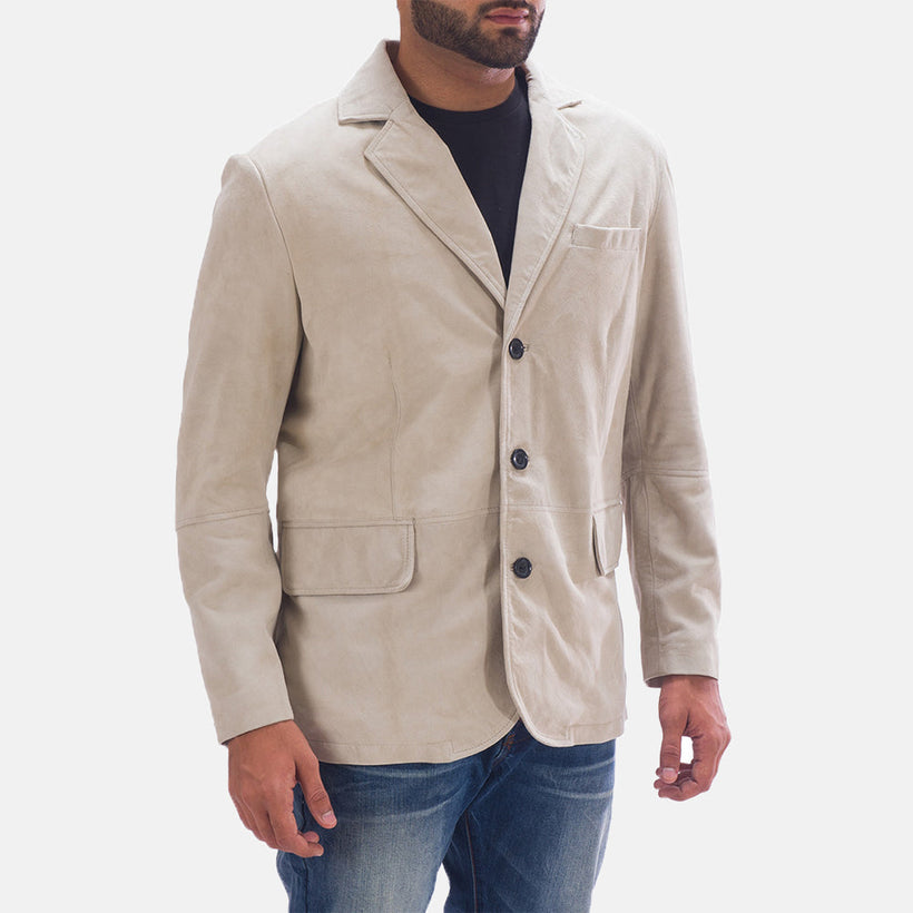 Professor By Day Suede Blazer de Couro para Homem