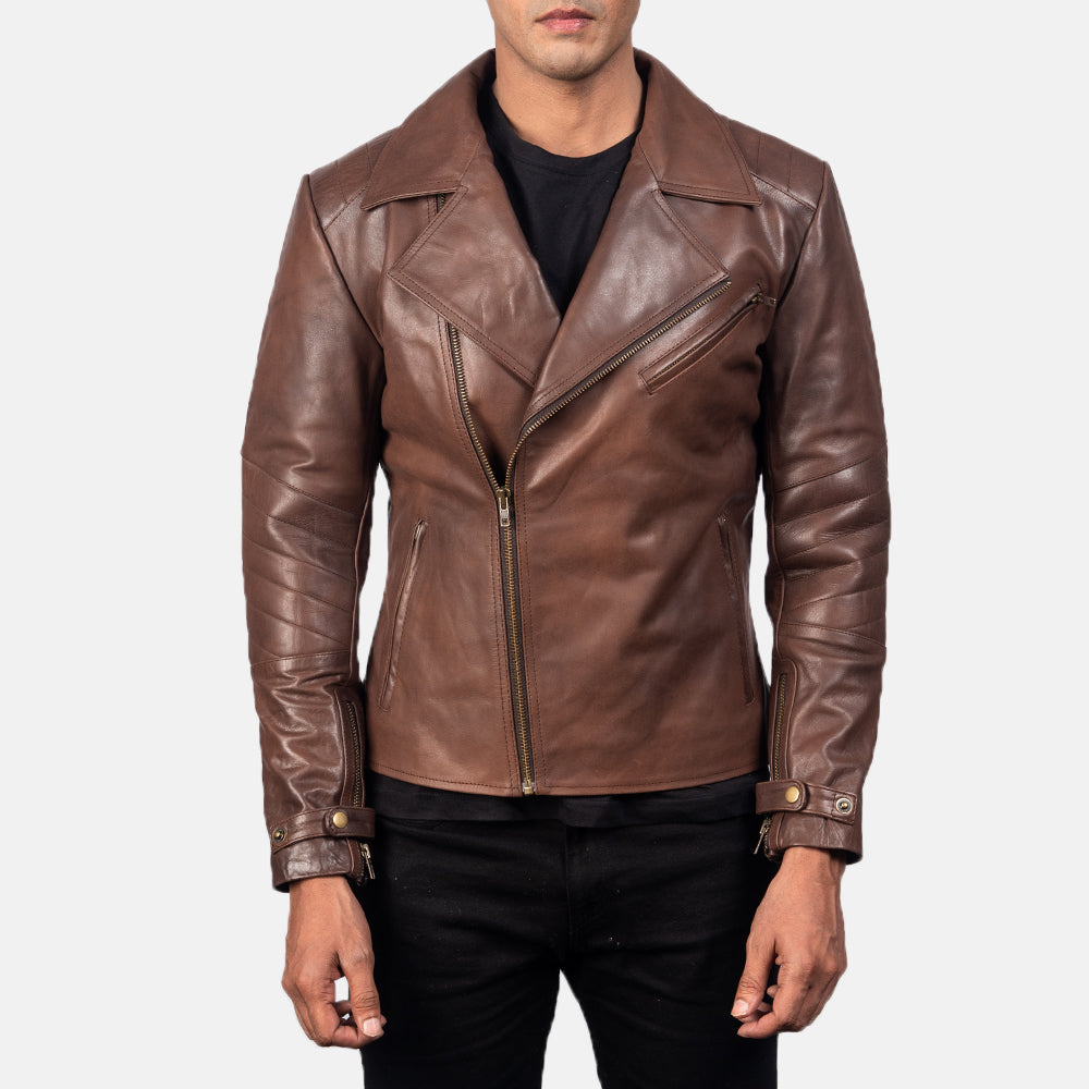 Raiden Blusão Biker de Couro para Homem – alternate product view 3