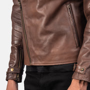 Raiden Blusão Biker de Couro para Homem – alternate product view 6