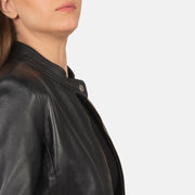 
Rave Castanho Jaqueta Biker de Couro para Mulher – alternate product view 6