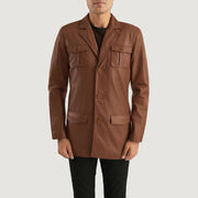 Ray Cutler Blusão de Couro para Homem – alternate product view 4