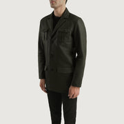 Ray Cutler Blusão de Couro para Homem – alternate product view 2