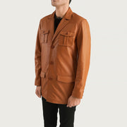 Ray Cutler Blusão de Couro para Homem – alternate product view 2