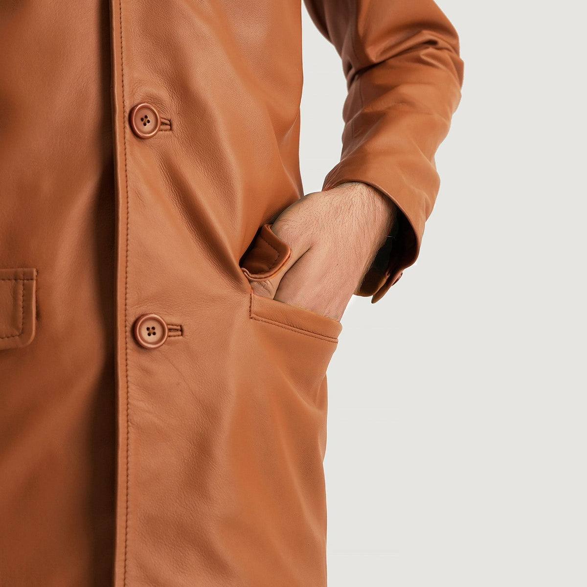 Ray Cutler Blusão de Couro para Homem – alternate product view 4