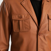 Ray Cutler Blusão de Couro para Homem – alternate product view 6