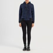 
Rebella Hooded Jaqueta Bomber de Couro para Mulher – alternate product view 3